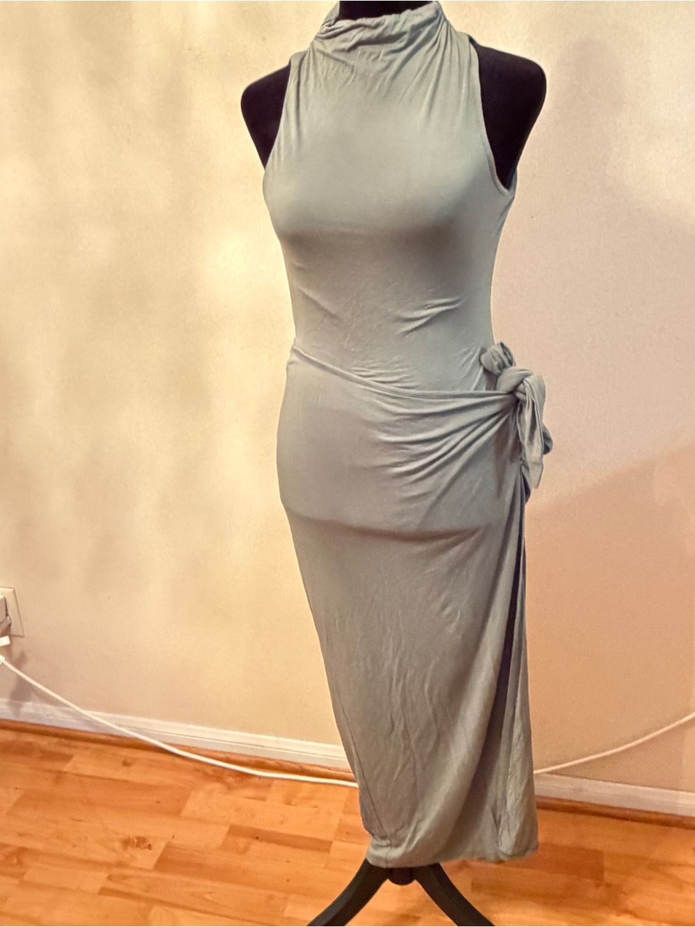 MBL Sage Green Bodysuit & Wrap Maxi Skirt 2 Piece Set Size S